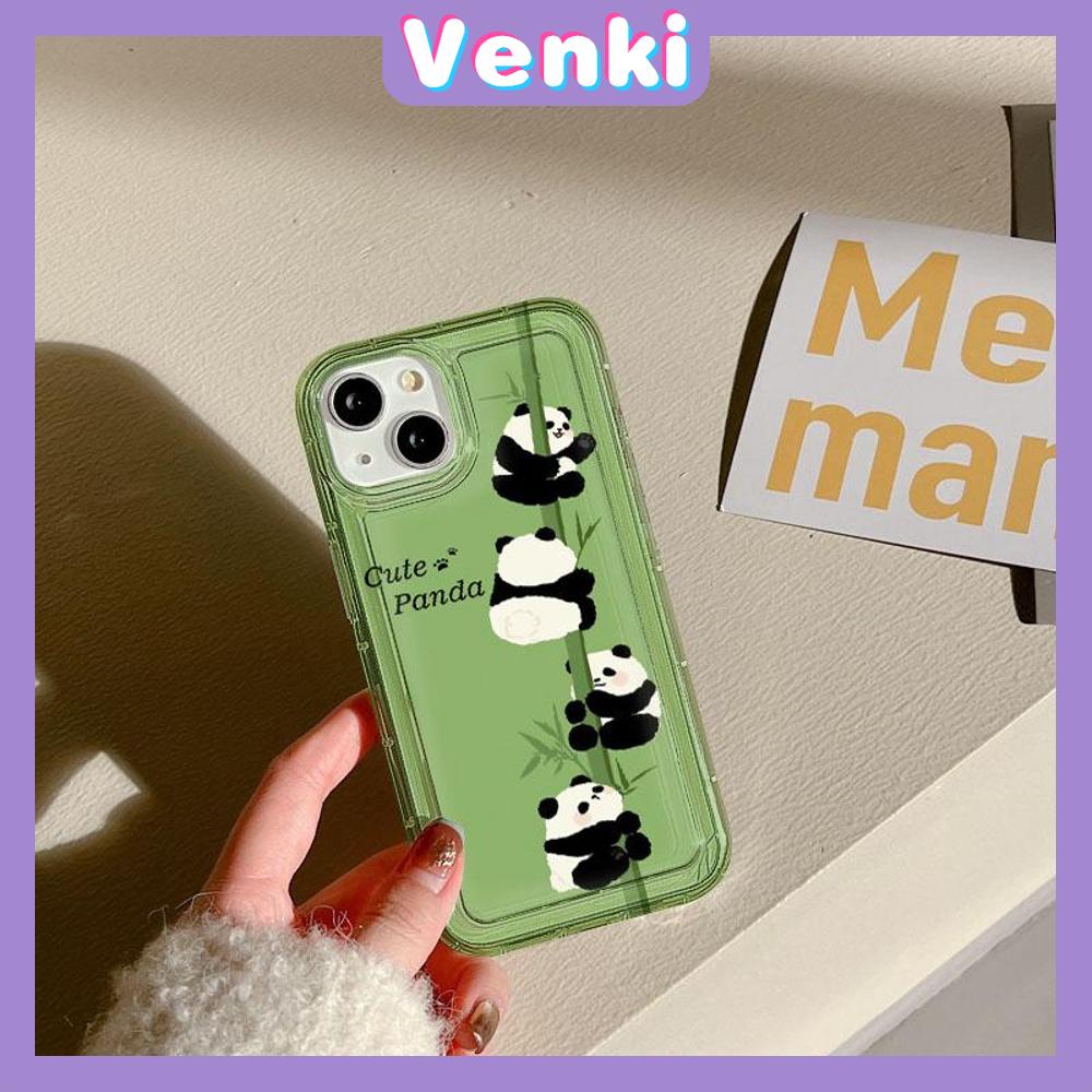 VENKI - For iPhone 11 Case Clear Phone Case TPU Soft Case Airbag Shockproof Protection Camera Cute Bamboo Panda Compatible with iPhone 14 13 Pro Max iPhone 12 Pro Max XR XS 7 8Plus