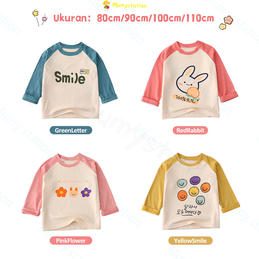 Mumystation Baju Tidur Anak perempuan laki-laki/ Piyama Anak Cotton Unisex Lengan Panjang