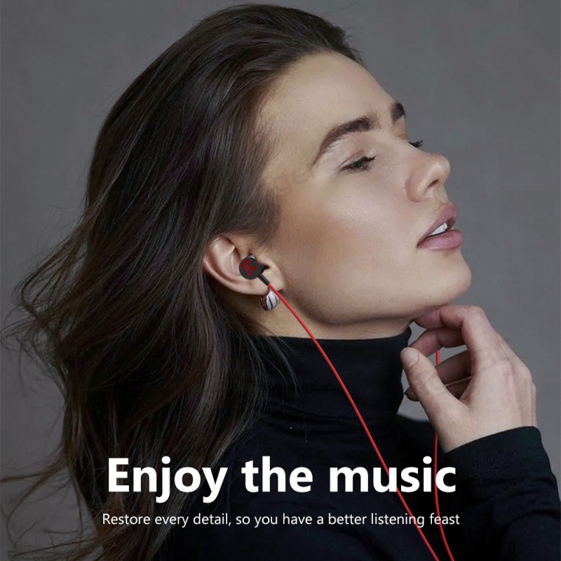 3.5mm In Ear Earphone Wired Type C Headphone Metal HiFi Bass Stereo Earbuds Untuk Gaming Musik Sport Headset Kabel Dengan Mikrofon