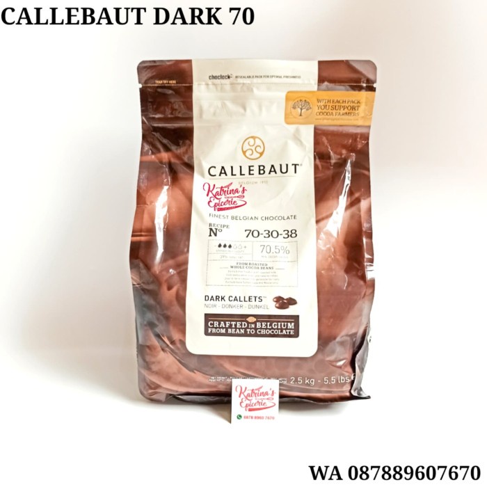 

Ready- 500 Gram CALLEBAUT DARK CHOCOLATE COUVERTURE 70% COKELAT KANCING