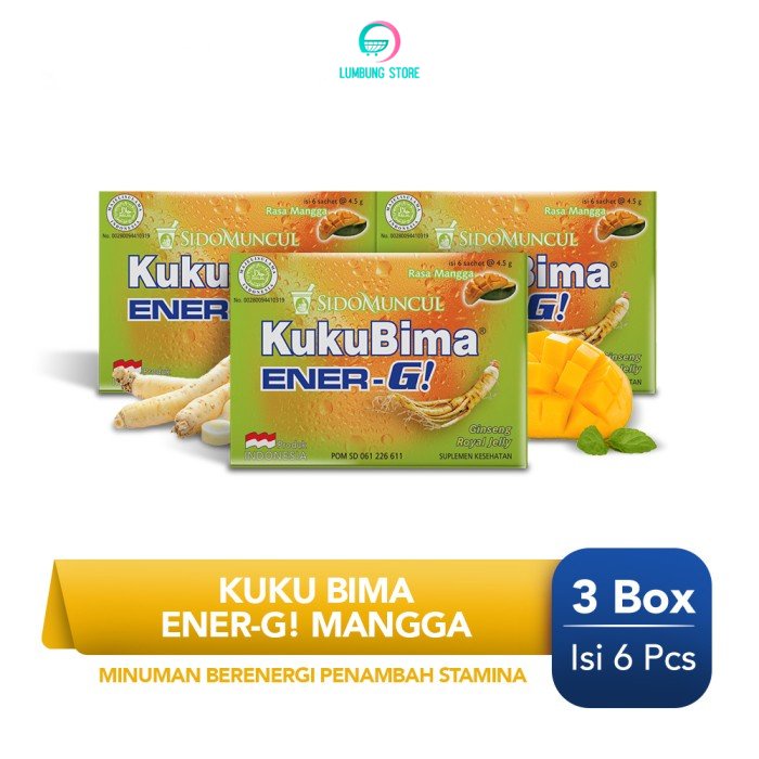 

Kuku Bima Ener-G Mangga 3x6's - Minuman Berenergi Penambah Stamina