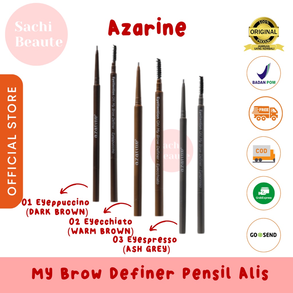 [Azarine x Red Velvet] Oh! MY BROW DEFINER Eyebrow 0.06gr - Pensil Alis