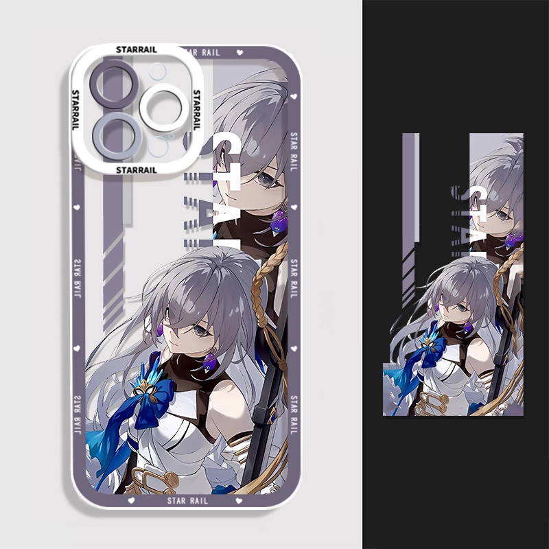 IPHONE Honkai Star Rail Himeko Dan Heng Soft Case Kompatibel Untuk Iphone14 11 13 12 Pro Max XS XR X8 7 6S Plus Casing Ponsel Mini Tingyun Transparan TPU Bronya Silikon Shockproof Cover