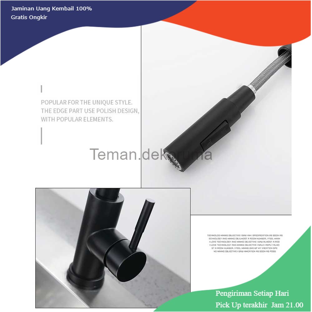 TD - DPR FACAZ Keran Wastafel Sensor Sentuh Pull Out Sink Faucet 360 Rotation - FAC36