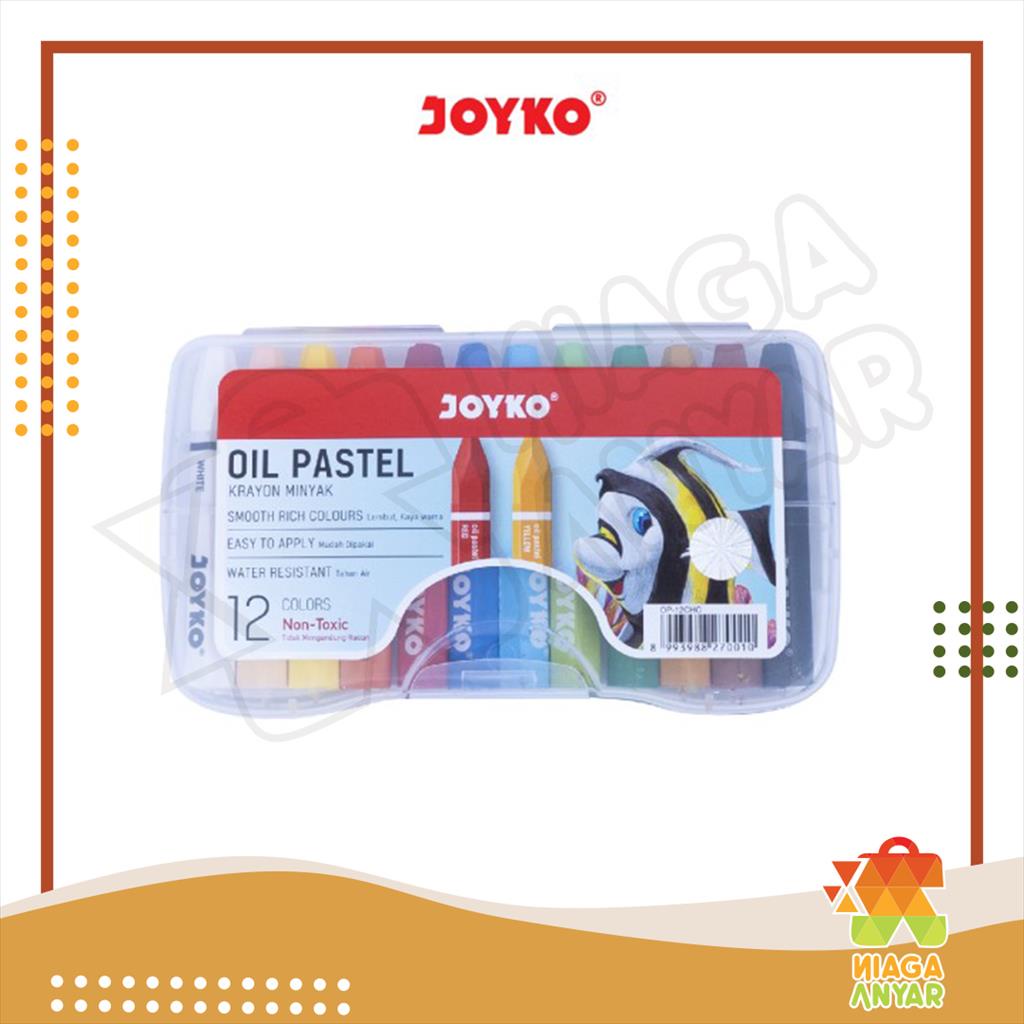 

NAS JOYKO Crayon Krayon Minyak Oil Pastel 12 warna / Krayon Joyko isi 12 / Crayon Joyko 12