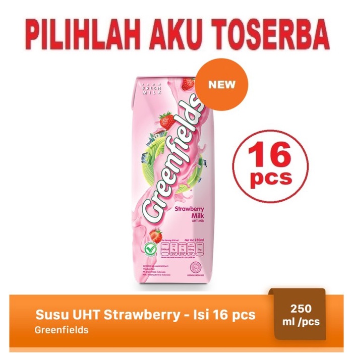 

Susu Greenfields STRAWBERRY 250 ml - ( HARGA 16 pcs )