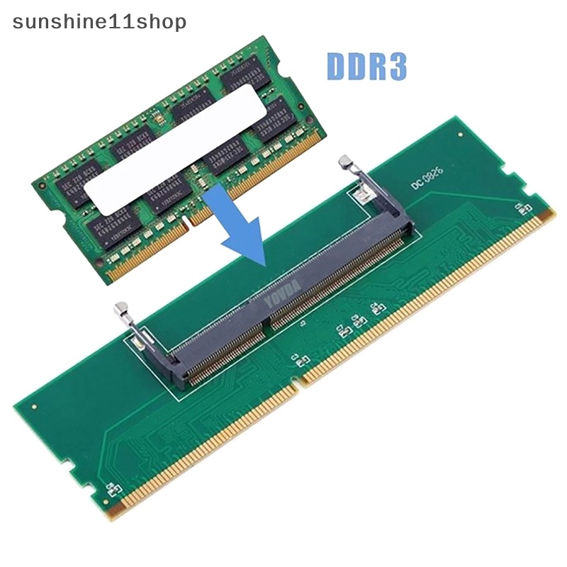 Sho Professional DDR3 Laptop Ke Desktop Memory Adapter Card 200pin SO-DIMM Ke PC 240pin DIMM DDR3 Adapter Konektor RAM Memori N
