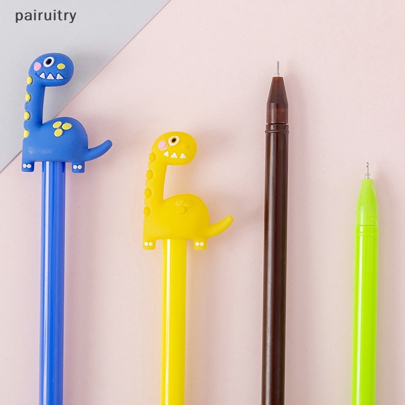Prt 1PCS 0.5mm Kreatif Kartun Dinosaurus Gel Pena Siswa Sig Kreatif Alat Tulis Perlengkapan Sekolah PRT