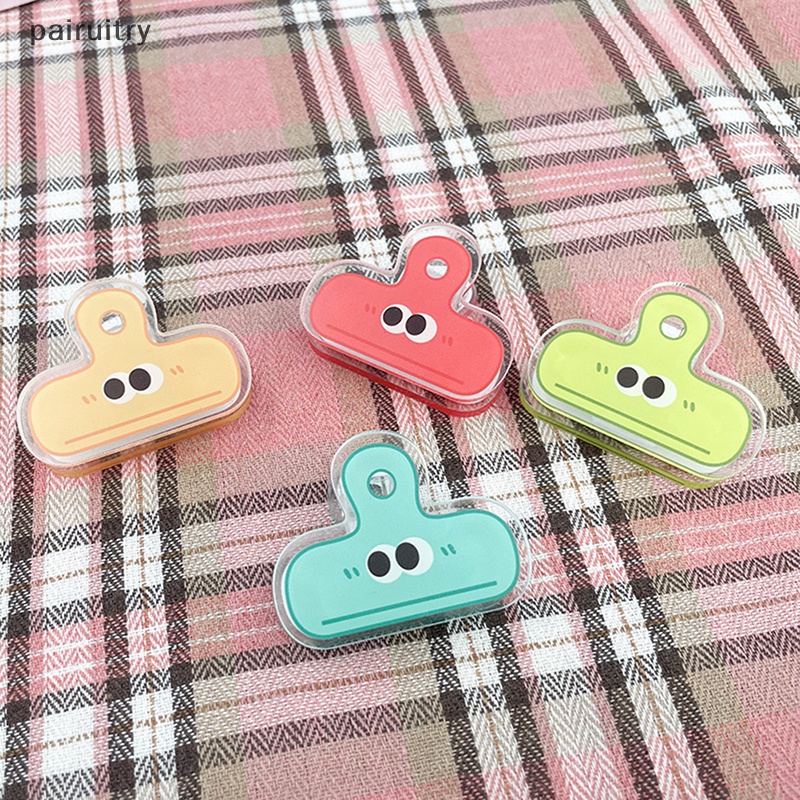 Prt Multicolor Cute Face Acrylic Binder Clip Planner Klip Penjepit Kertas Hias PRT