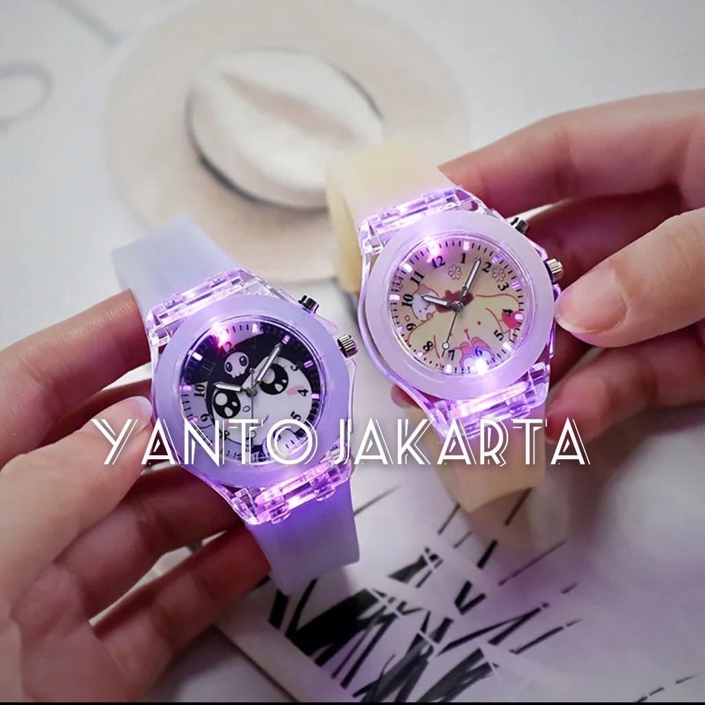 JAM TANGAN ANAK PEREMPUAN KUROMI MY MELODY LED BERCAHAYA