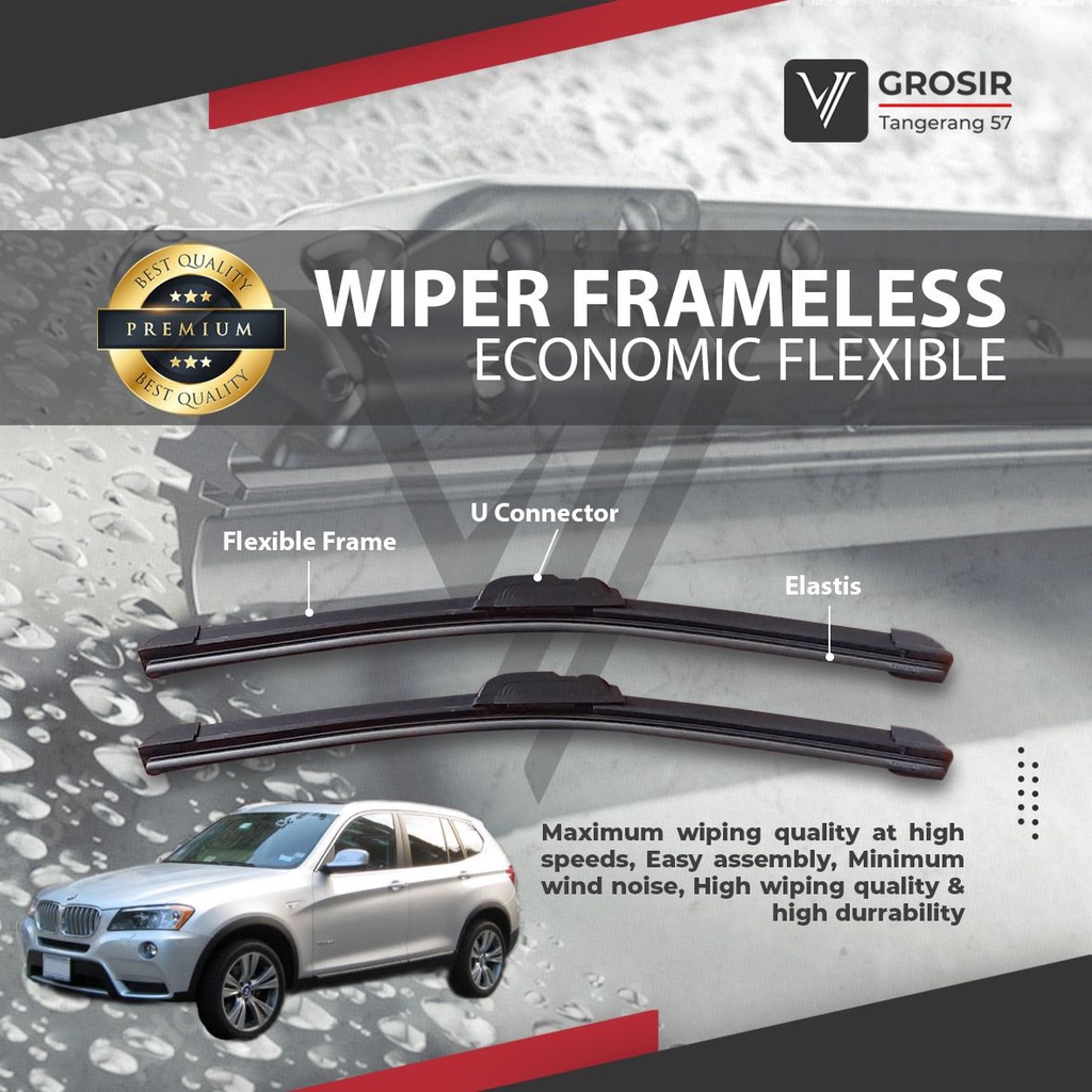 WIPER BMW X3 E83 2003-2010 FRAMELESS 2 PCS