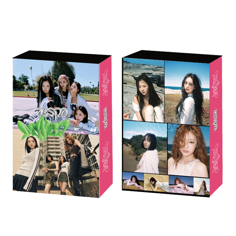 55pcs /box AESPA Welcome to MY WORLD Photocards Kartu Lomo 2023album Kpop Postcards Collection