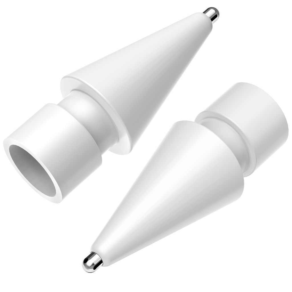 Tips Pen Pengganti Premium (2Pack) Untuk Apple Pencil 1&amp;2 Sentuh Halus &amp; Sensitif Fluent Tulisan Dan Gambar Mudah Ganti
