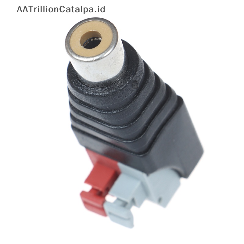 Aatrililioncatalpa Speaker Kawat A/V Kabel Ke Audio Male Famale RCA Konektor Tekan Plug Terminal ID