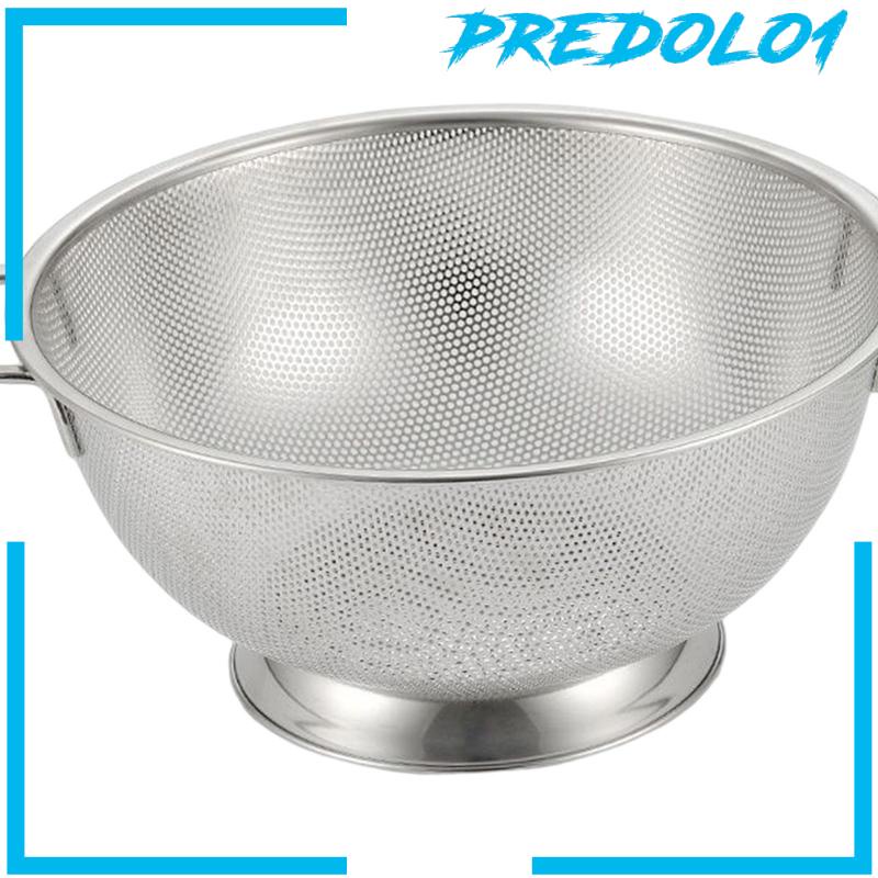 [Predolo1] Saringan Dapur 304stainless Steel Dengan Gagang Non Slip Sink Strainer Bowl