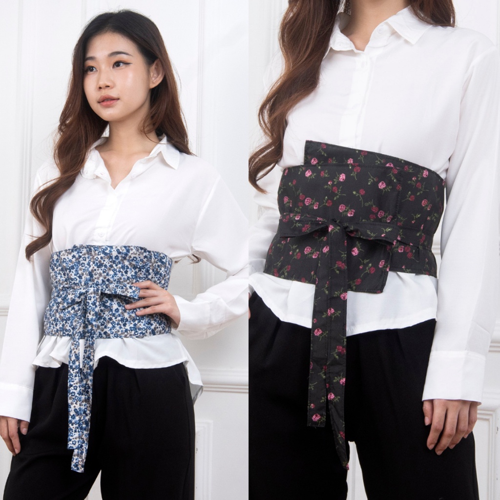 ZASKIYA- Obi Belt Motif Premium Fashion Wanita/ Ikat Pinggang Saja