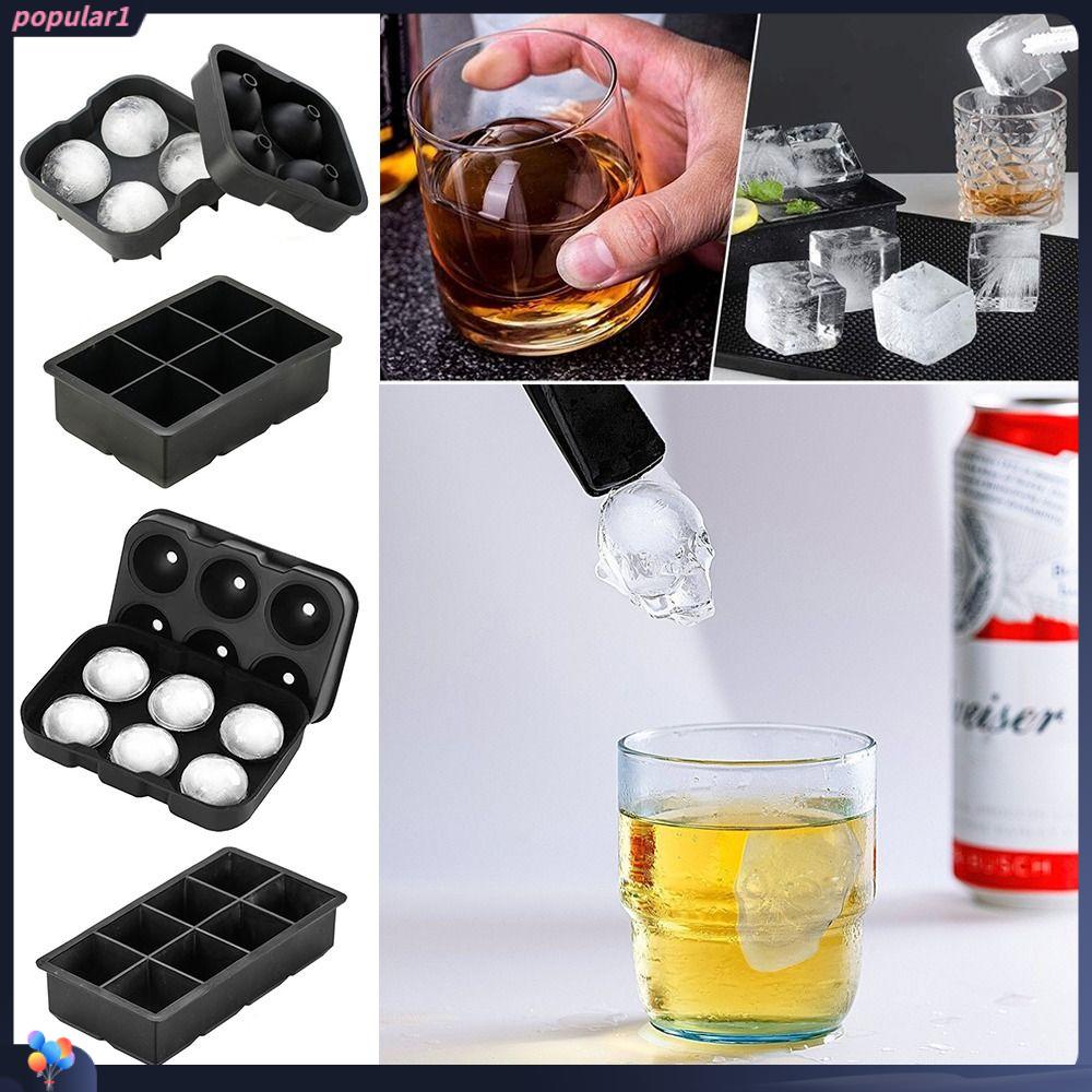 Populer Ice Cube Tray Pembuat Es Food Grade Silikon Reusable Berkualitas Tinggi