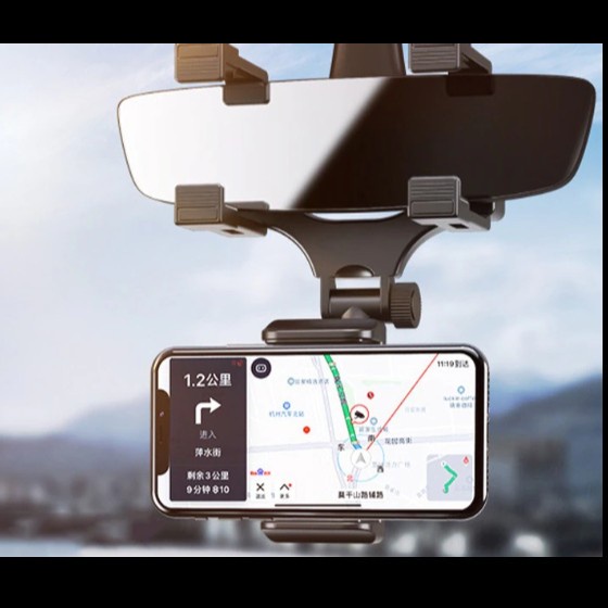 Elektronik Dudukan HP Stand Jepit Spion Mobil 360 GPS Kamera Rekam