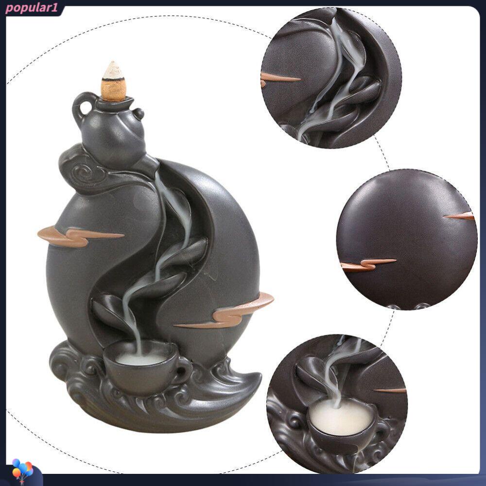 Populer Backflow Incense Burner Kerajinan Tangan Ornamen Pedupaan Keramik Tempat Dupa