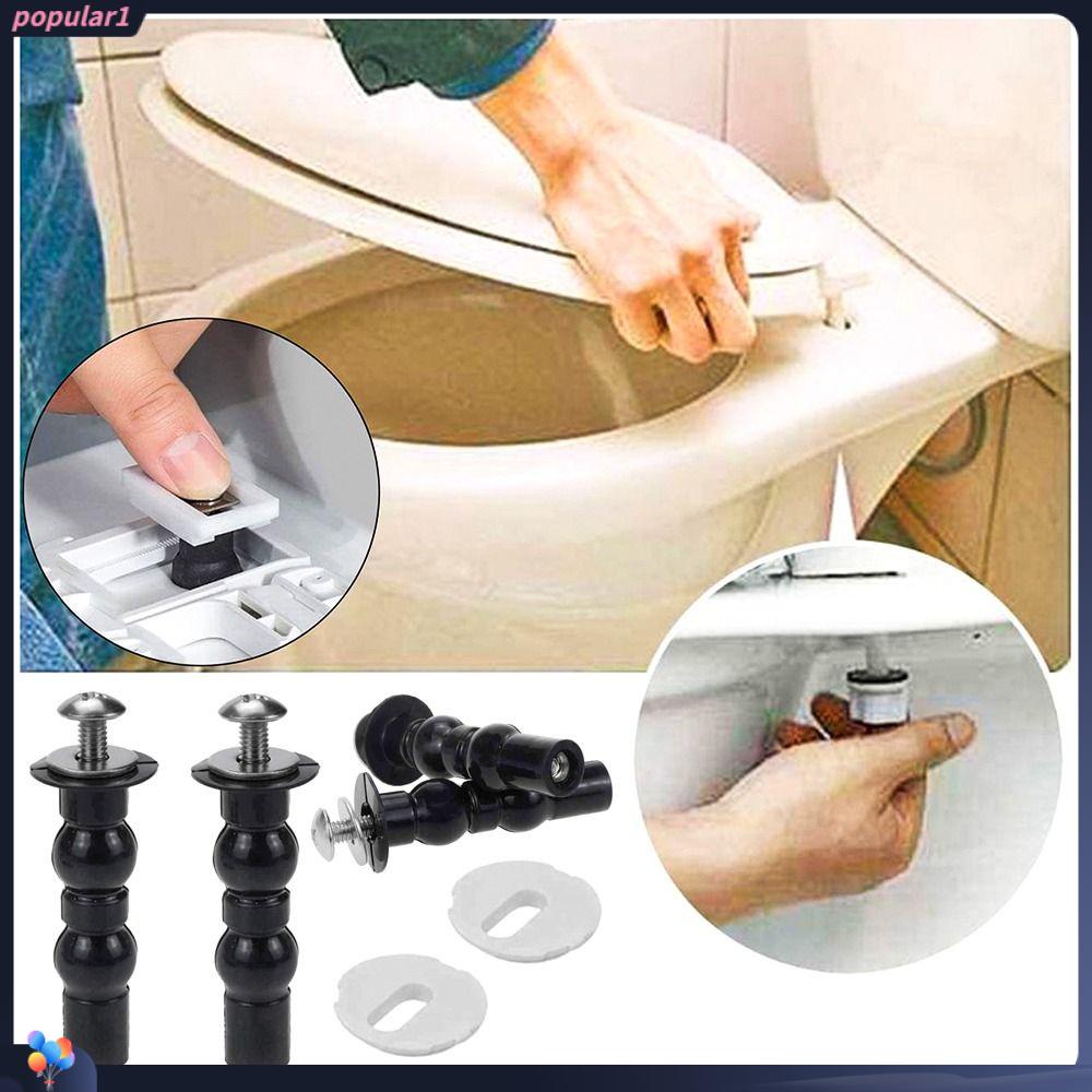 Populer 2pcs Sekrup Fixing Dudukan Toilet 28mm Kit Pemasangan Baut Toilet Cover Aksesoris