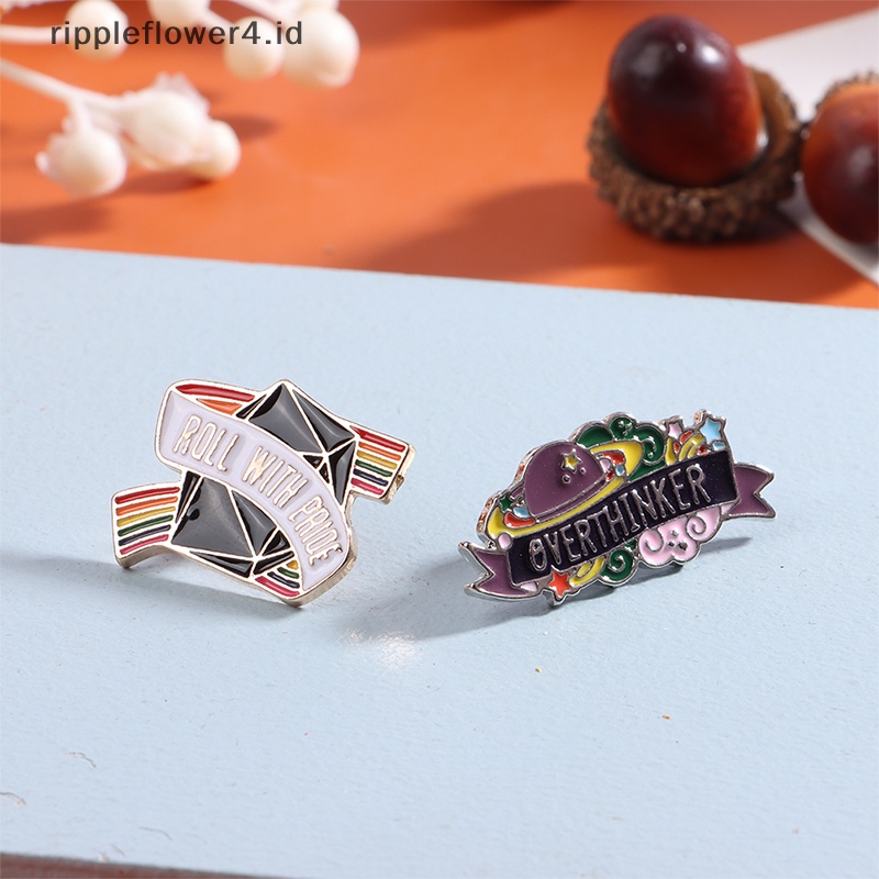 {rippleflower4.id} Kreatif Enamel Pin Kerah Lencana Bros Lucu Fashion Perhiasan Alloy Aksesoris Pakaian Hadiah Bros Tetesan Minyak~