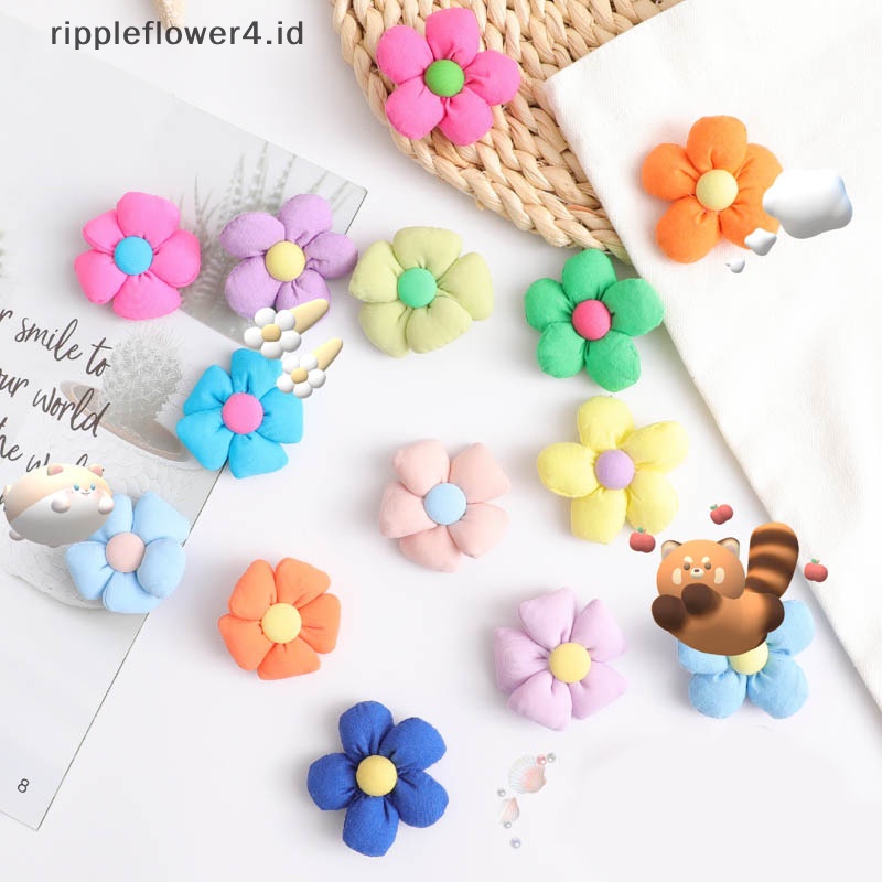 {rippleflower4.id} Lima Kelopak Bunga Aplikasi Bunga Matahari Ornamen Untuk Pakaian Topi Perlengkapan Jahit Hiasan Kepala DIY Klip Rambut Bros Dekorasi Patch~