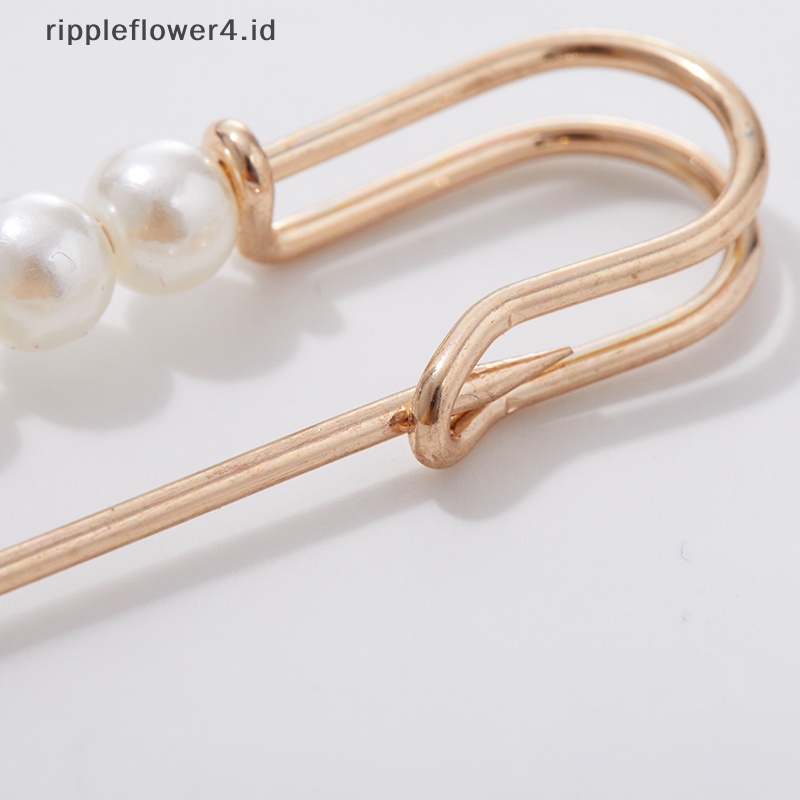 {rippleflower4.id} Mutiara Bros Wanita Pakaian Mantel Dekorasi Sweater Cardigan Klip Brooch~
