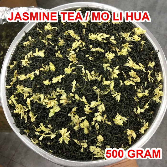 

Chinese Green Tea Jasmine Teh Cina 茉莉花 Mo Li Hua Cha 500 Gram Premium