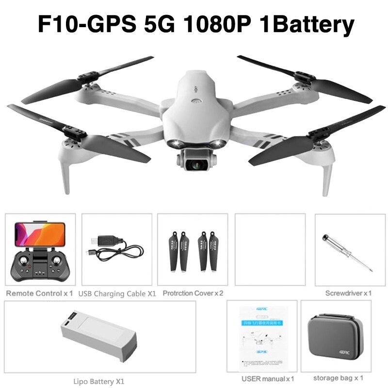 23 VICKY F10 RC Drone GPS 4K Dual Camera HD 5G Wifi Quadcopter