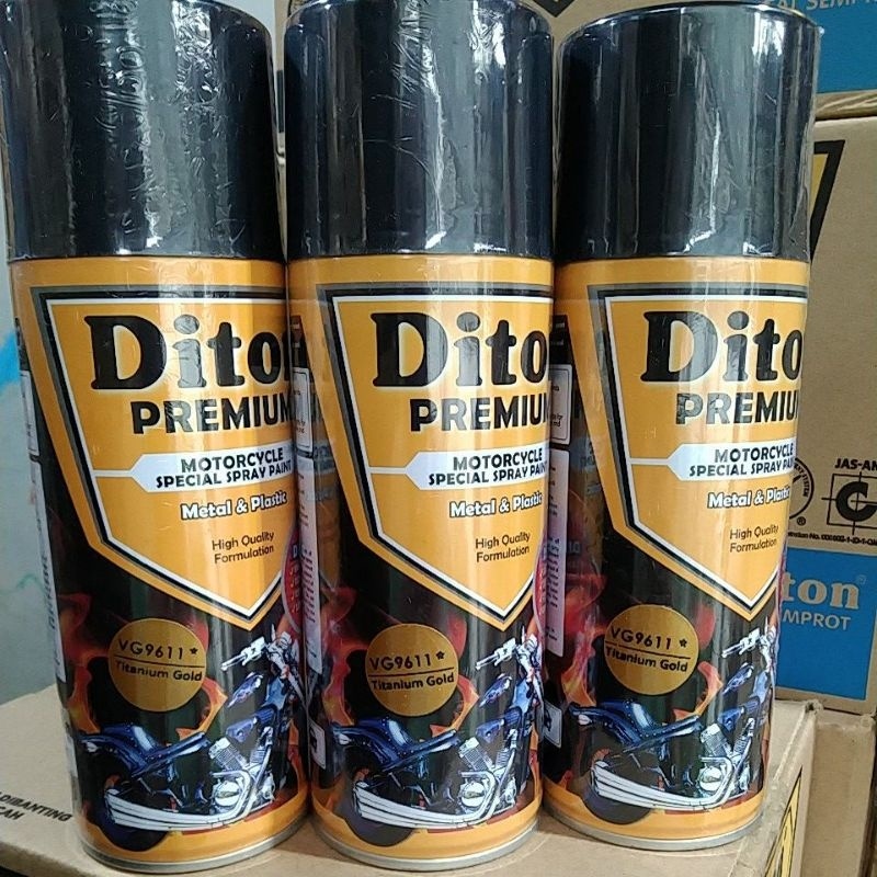 Pilok Diton premium Titanium Gold 9611 *9611 400cc pilox velg emas gold cat semprot tahan bensin