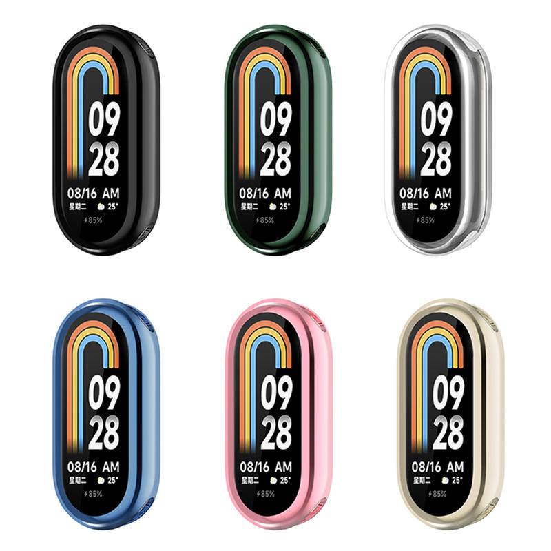 Pelindung Layar Penuh Untuk Xiaomi Mi Band8 TPU Casing Pelindung Shell Cover Bumper Untuk Xiaomi Band8