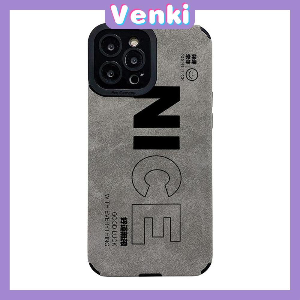 VENKI - Untuk iPhone 11 Case Kulit Dilaminasi Pupil Mata Suede Phone Case Soft Shockproof Airbag Case Pelindung Kamera Sederhana Bagus Kompatibel dengan iPhone 14 13 Pro max 12 xr xs 7 8