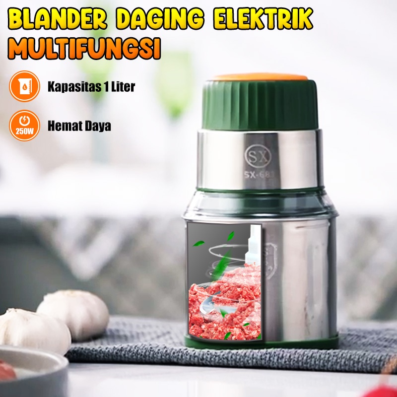 Blender Daging Stainless Steel 1 Liter SX-681 Blender Mini Serbaguna