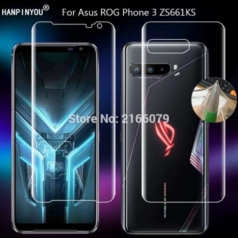 Hydrogel Asus Rog Phone 2 3 5 5S 6, 5S Pro, 6 PRO depan belakang