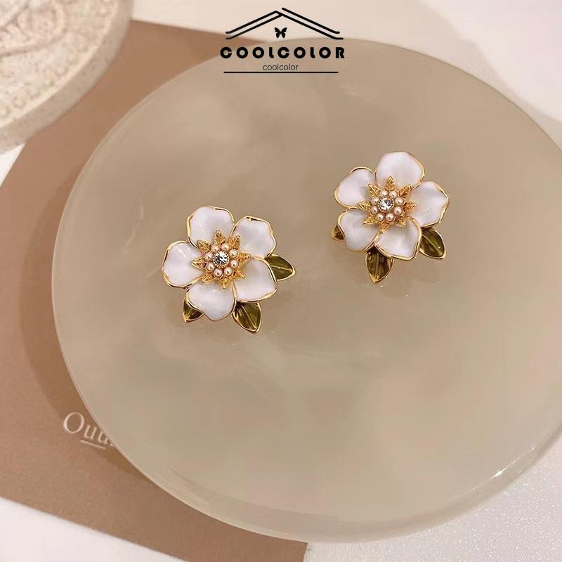 COD❤️Anting Tusuk Motif Bunga Gaya Korea Fashion Untuk Wanita- cl