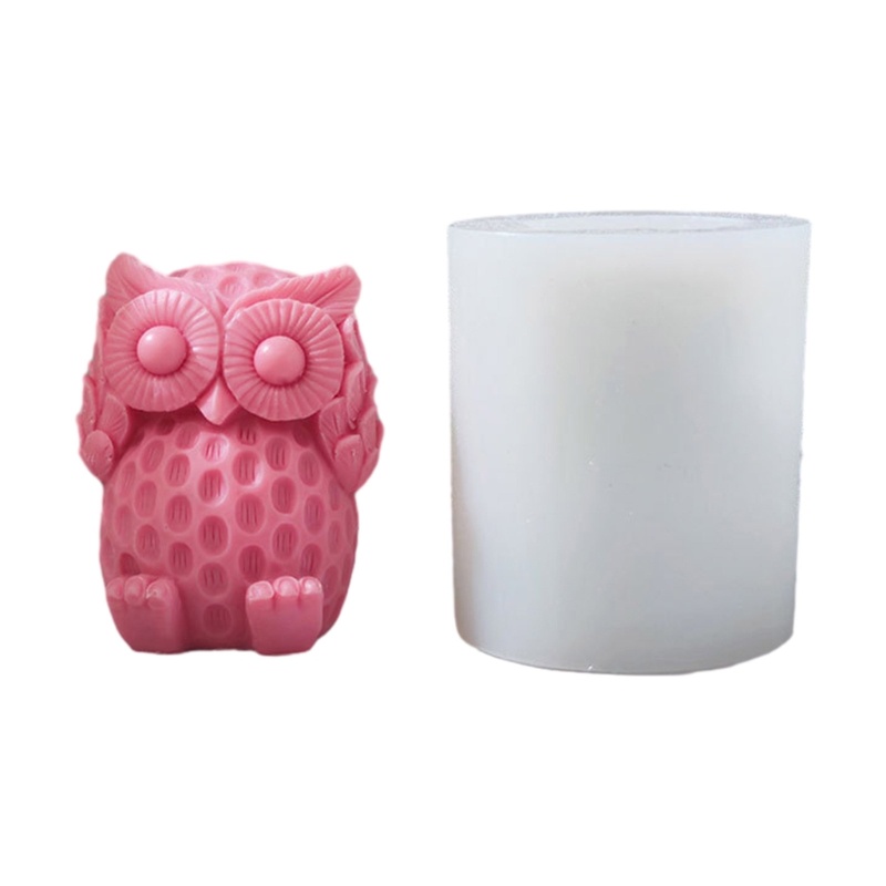 Siy Cetakan Lilin Hewan Owl Cetakan Silikon Untuk Membuat Cetakan Resin Sabun Lilin Epoxy Mold DIY Craft Baking Mold