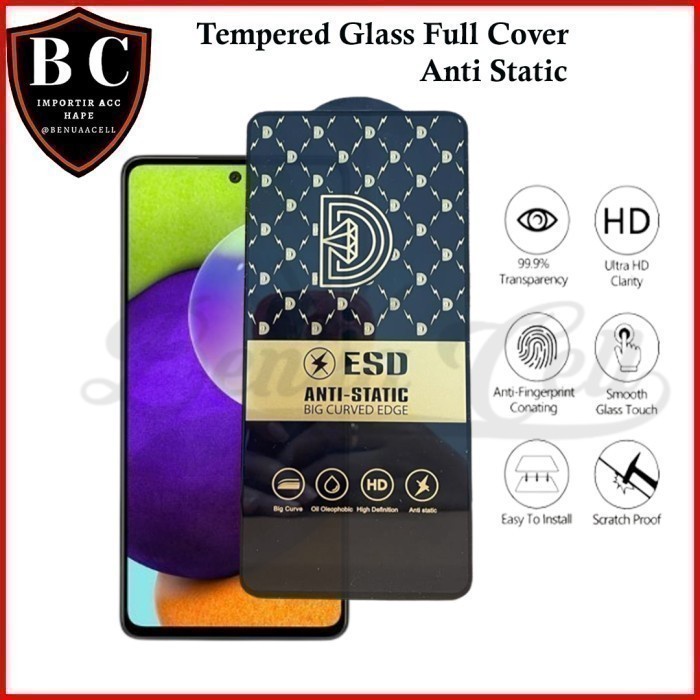 TEMPERED GLASS FULL ANTI STATIC REALME C3 C30S C55 X XT X2 X2 PRO X3