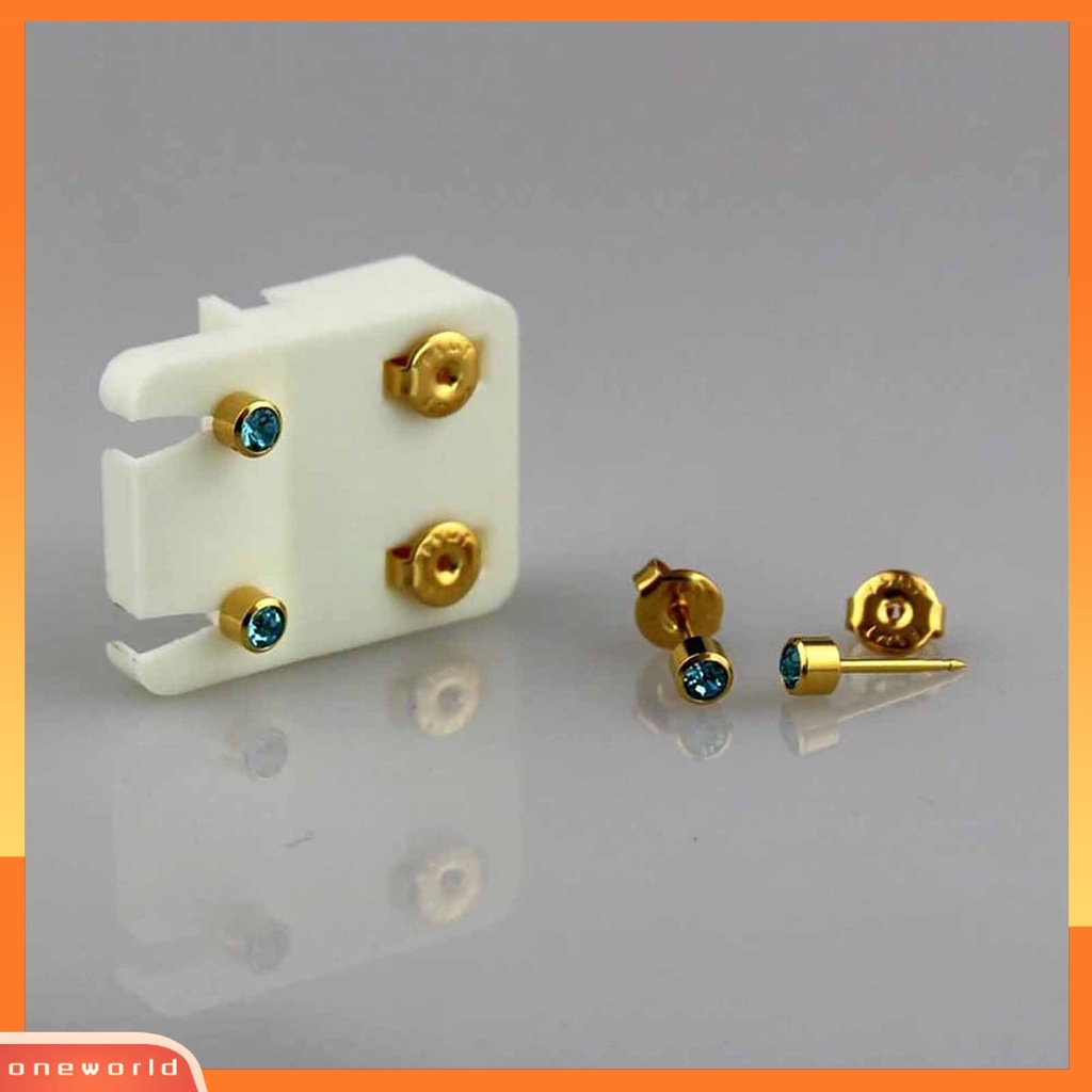 [WOD] 12pasang Stud Earring Piercing Anting Hadiah Akrilik Gadis Berlian Imitasi Hias Ear Studs Untuk Perjamuan