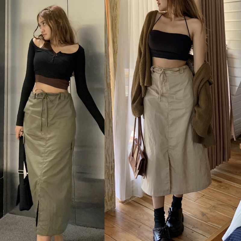 NH53RF NICOLE CARGO SKIRT || ROK CARGO Y2K