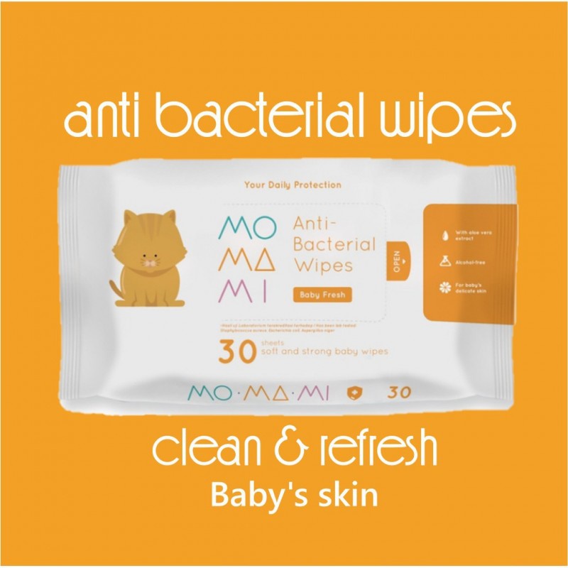 Momami anti bac wipes-tissu basah bayi anti bakteri