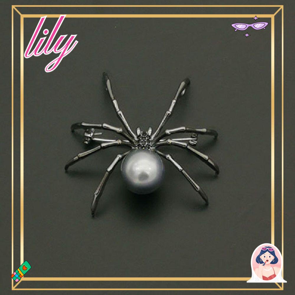 Lily 1pc Bros Spider Hitam Fashion Kreatif Perhiasan Lencana Berlebihan