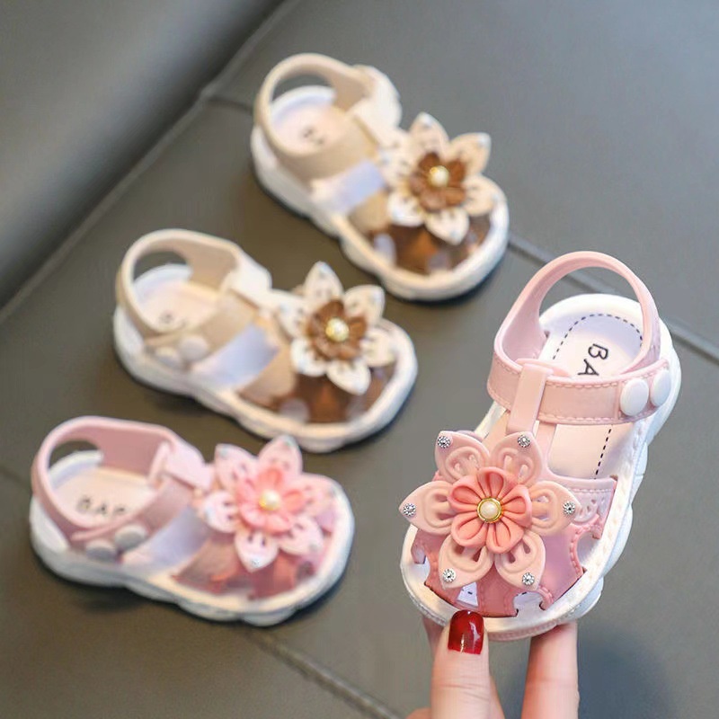 LittleAaron HANNY ROSE Sandal Anak Perempuan Bahan Karet Terbaru Kekinian Keren Fashinable Model Lucu 1-4 Tahun Import