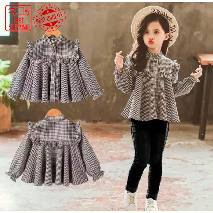 Setelan baju celana leging anak perempuan terbaru umur 4 5 6 tahun - Set anak cewek katun kombi soft