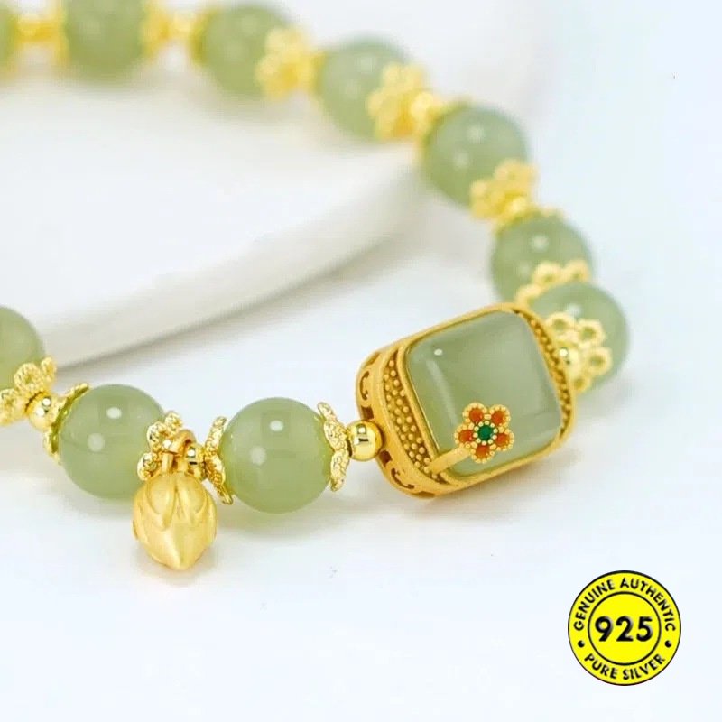 Surifangsheng Hetian Jade Bracelet Vintage Cube Sugar Bracelet