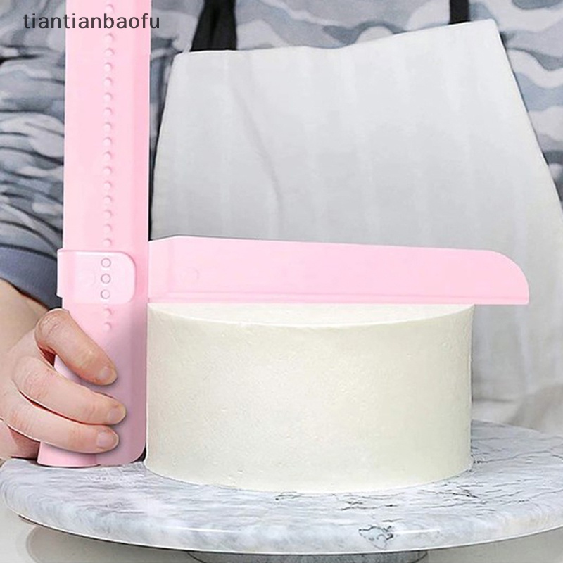 [tiantianbaofu] Scraper Kue Adjustable Penghalus Fondant Spatula Diy Pinggiran Kue Penghalus Cream Alat Meratakan Alat Baking Kue Kering Spatula Butik