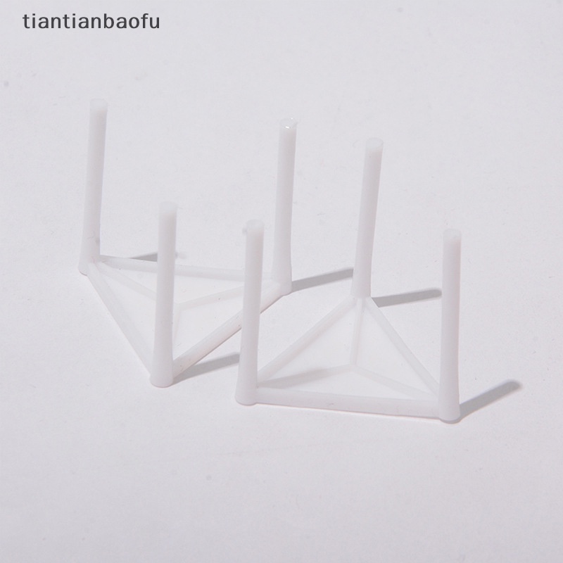 [tiantianbaofu] 100 Pcs Pizza Saver Stand Putih Plastik Tripod Stack Memperbaiki Rak Baking Alat Butik