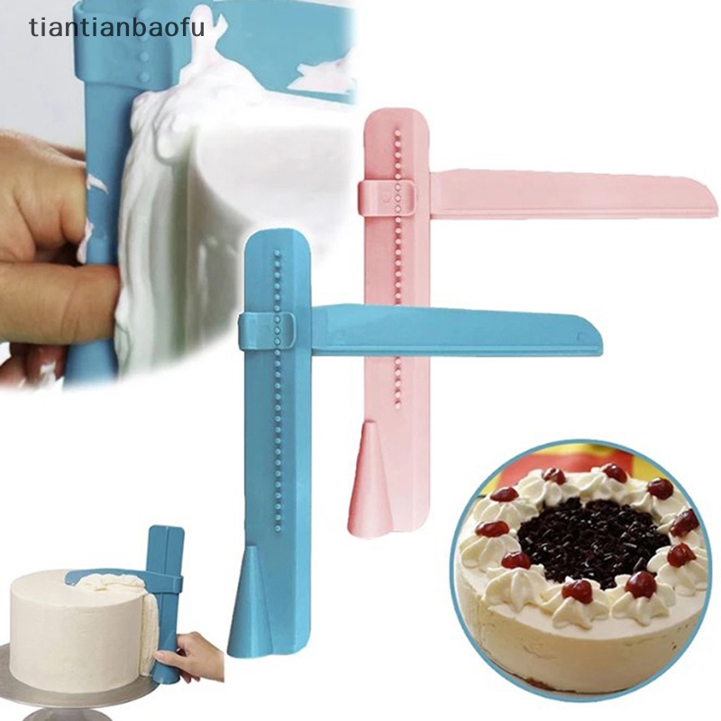 [tiantianbaofu] Scraper Kue Adjustable Penghalus Fondant Spatula Diy Pinggiran Kue Penghalus Cream Alat Meratakan Alat Baking Kue Kering Spatula Butik