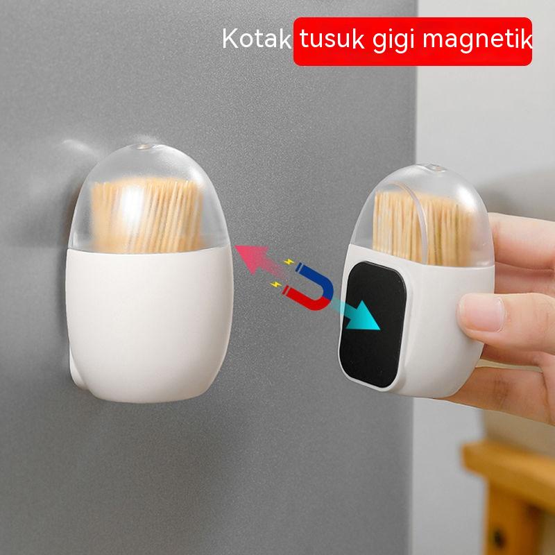 ✿The BOSS HH✿Baru Kotak Pita Gigi Magnetik/Rumah Kreatif Ruang Tamu/Kotak Penyimpanan Tusuk Gigi/Kepribadian Minimalis/Tusuk Gigi/Lemari Es Stiker Magnetik/Tusuk Gigi