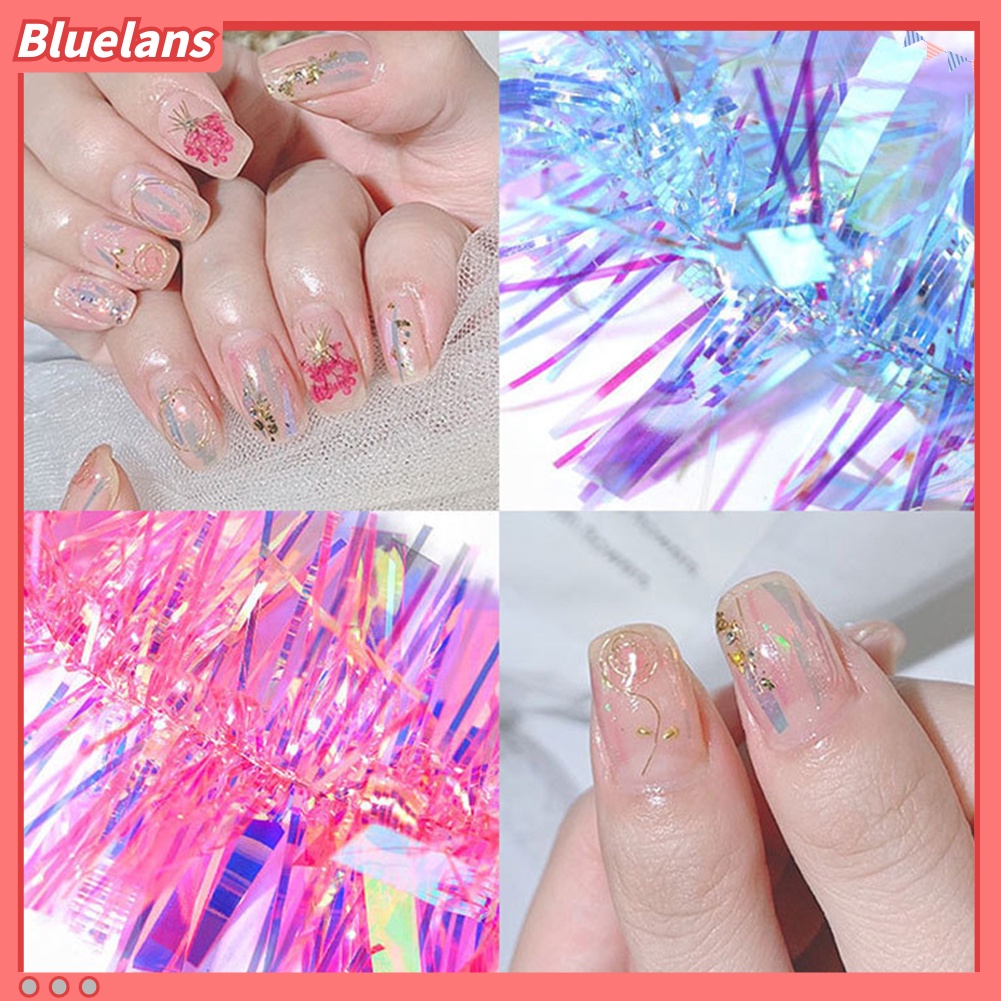 [BLM] Nail Art Kaca Film Kertas Hologram Transfer Foil Decal Stiker Manicure Decor