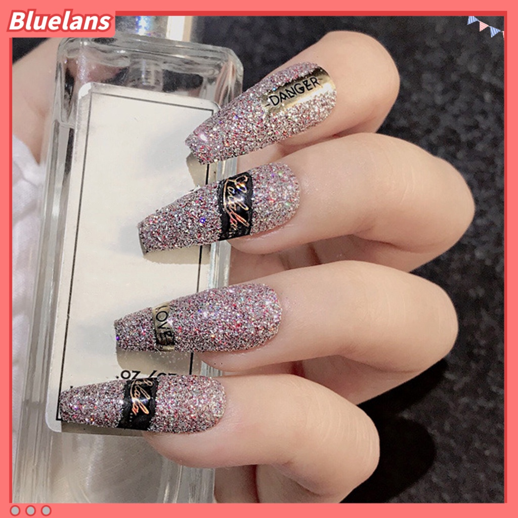 [BLM] 2pcs Cepat Kering Tahan Lama Glitter Nail Art Bubuk Pigmen DIY Manicure Decor